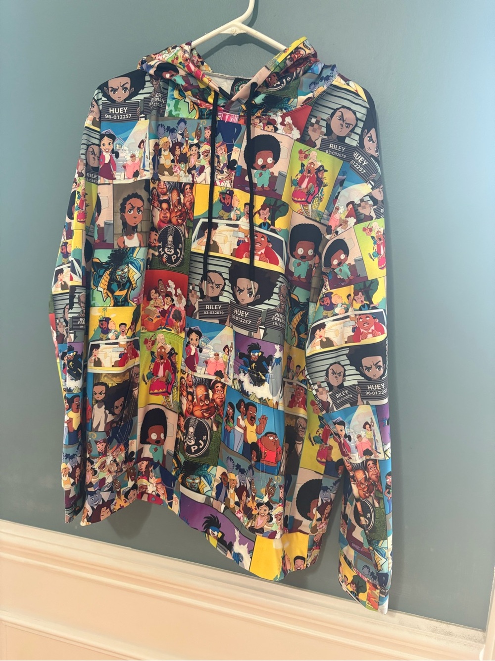 Colorful Graphic Panel Print Hoodie unisex